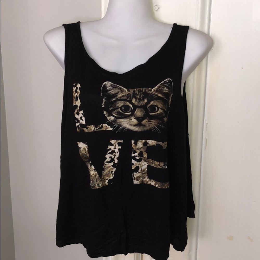Kitty Tank Top With Open Back 2X